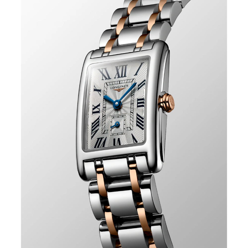 Longines Dolcevita Rectangle Two-Tone Quartz with Silver Dial