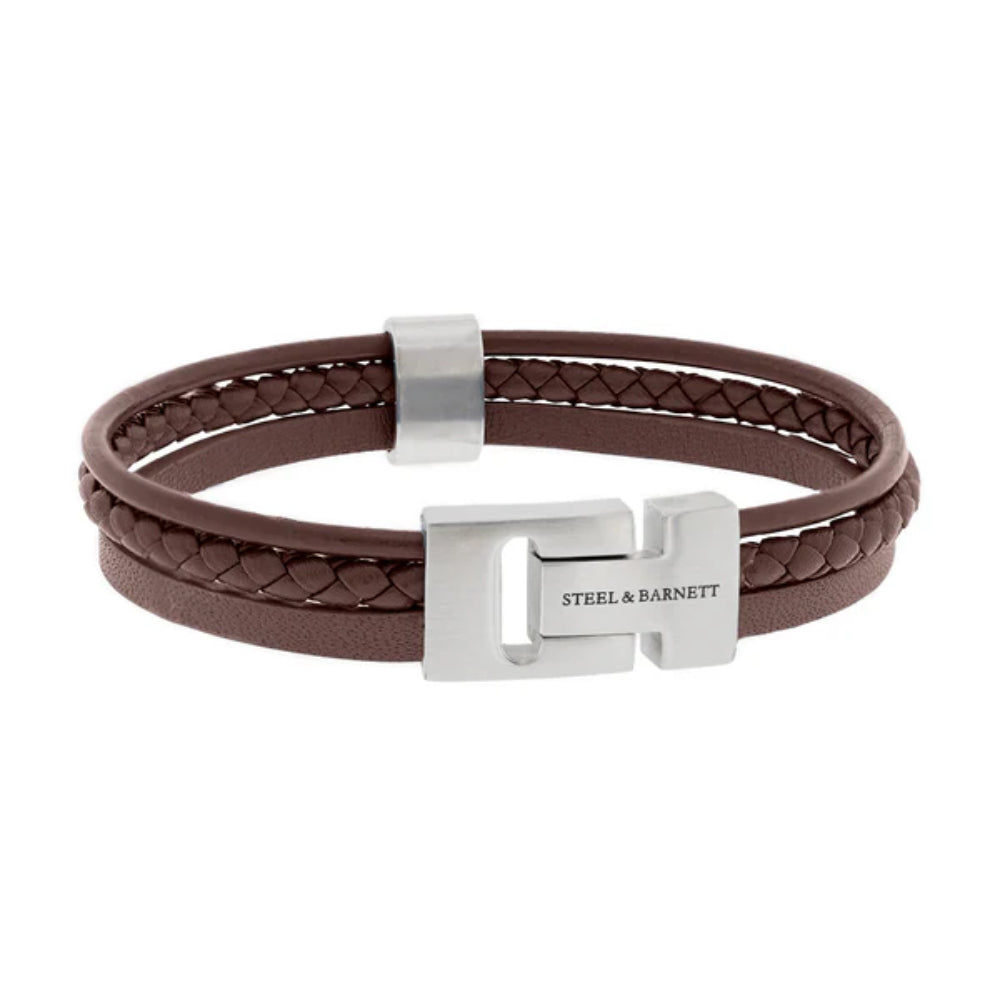 Steel & Barnett Men's Leather "Casual Cole" Bracelet