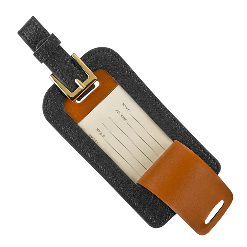 Leather Luggage Tag with Buckle