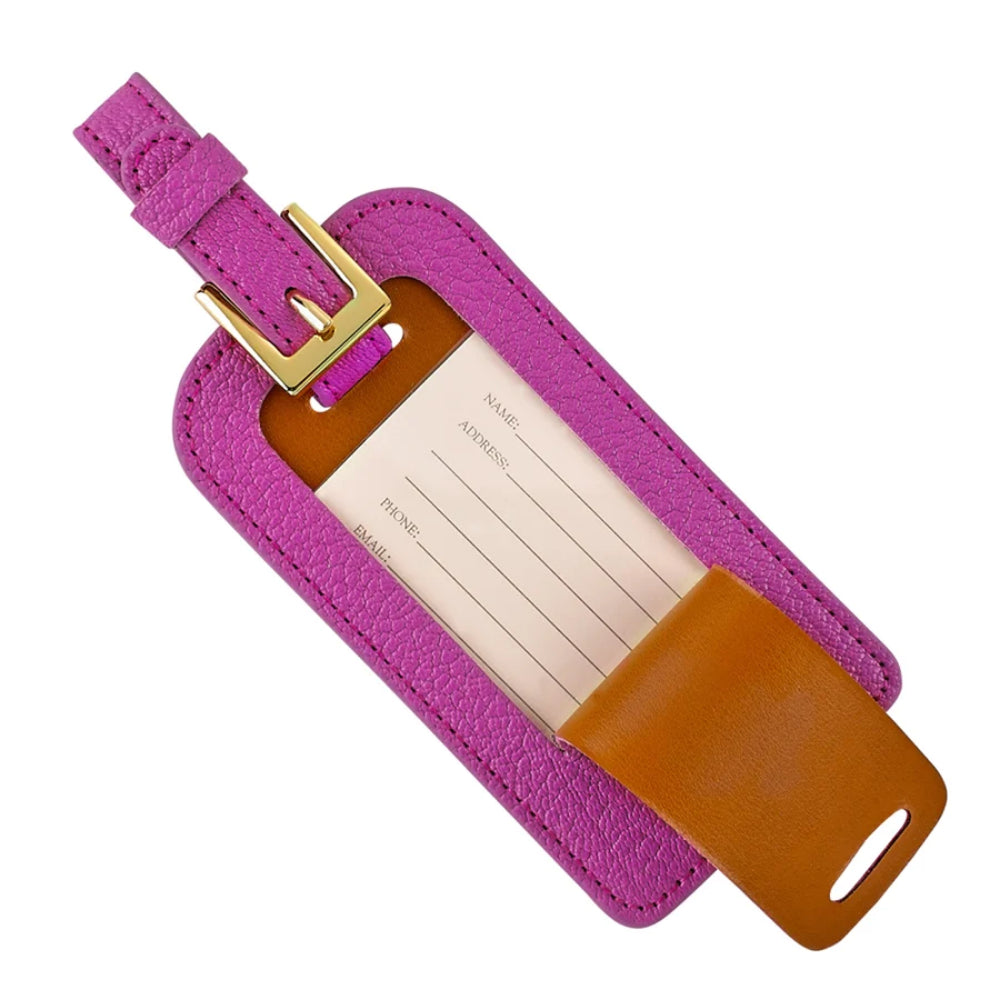 Leather Luggage Tag with Buckle