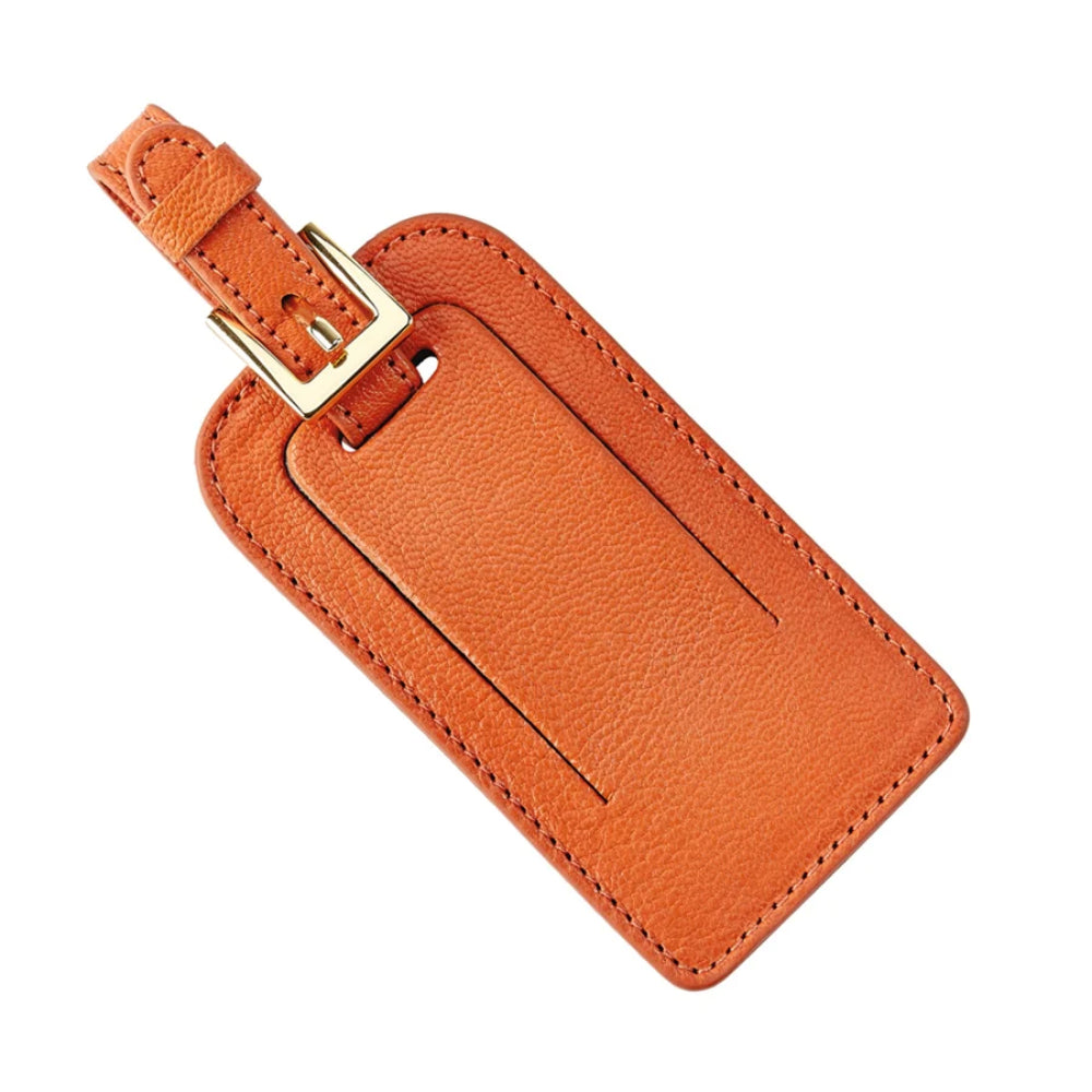 Leather Luggage Tag with Buckle