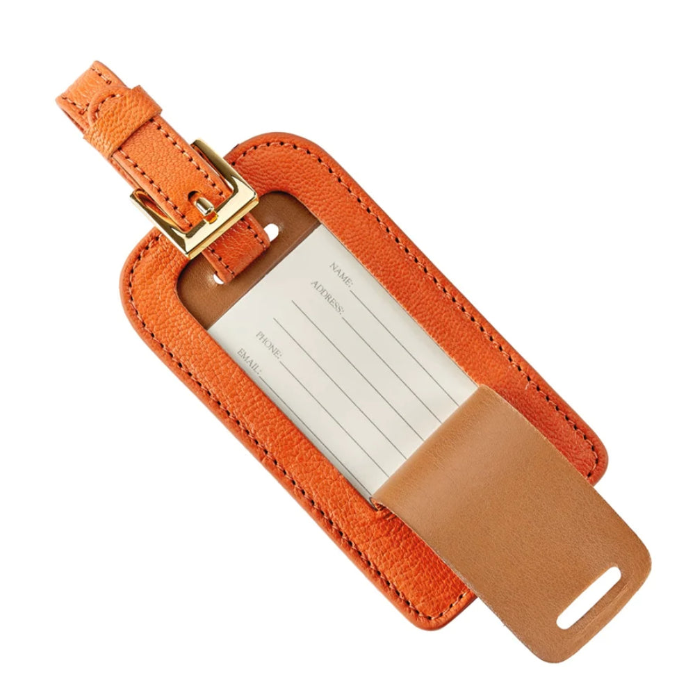 Leather Luggage Tag with Buckle