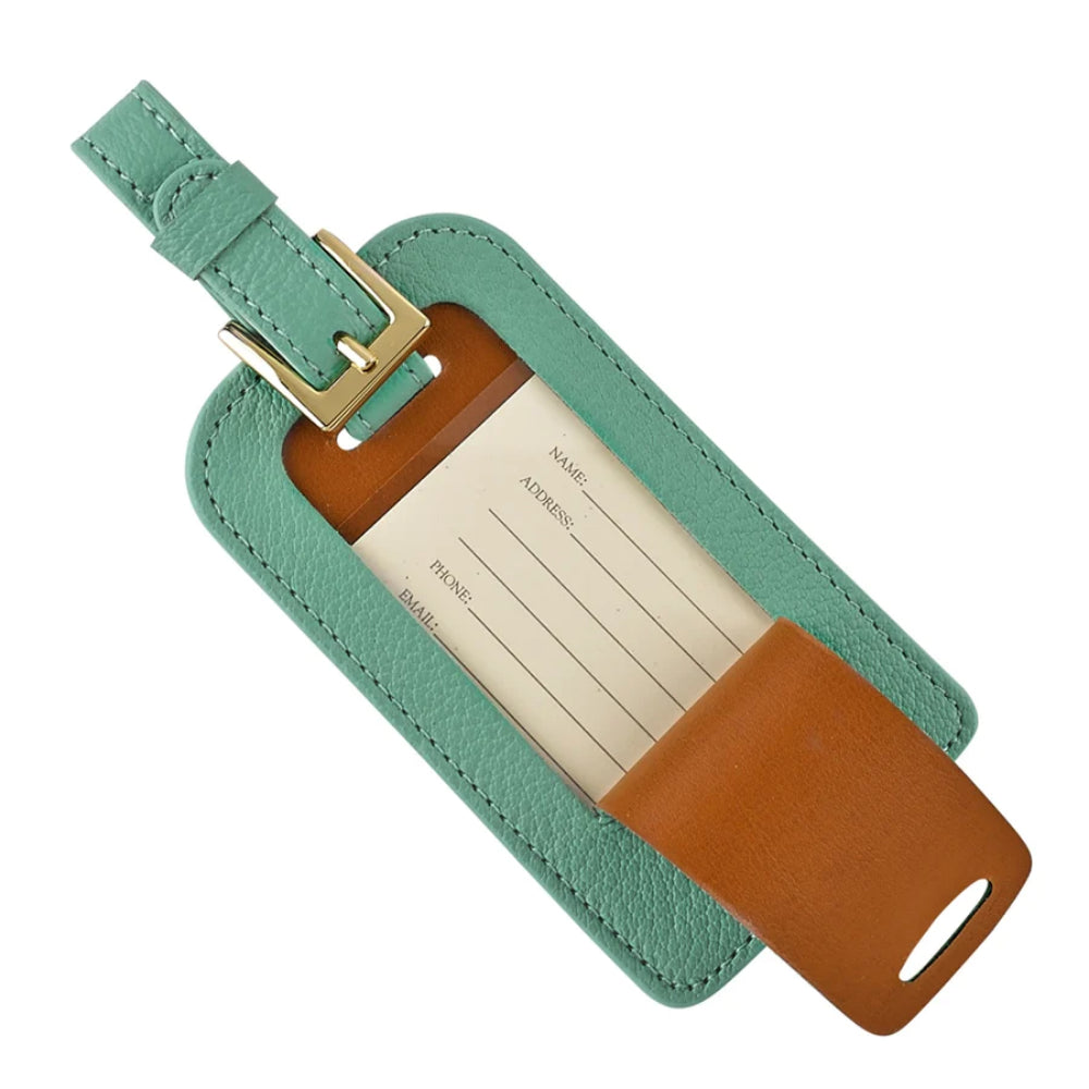 Leather Luggage Tag with Buckle