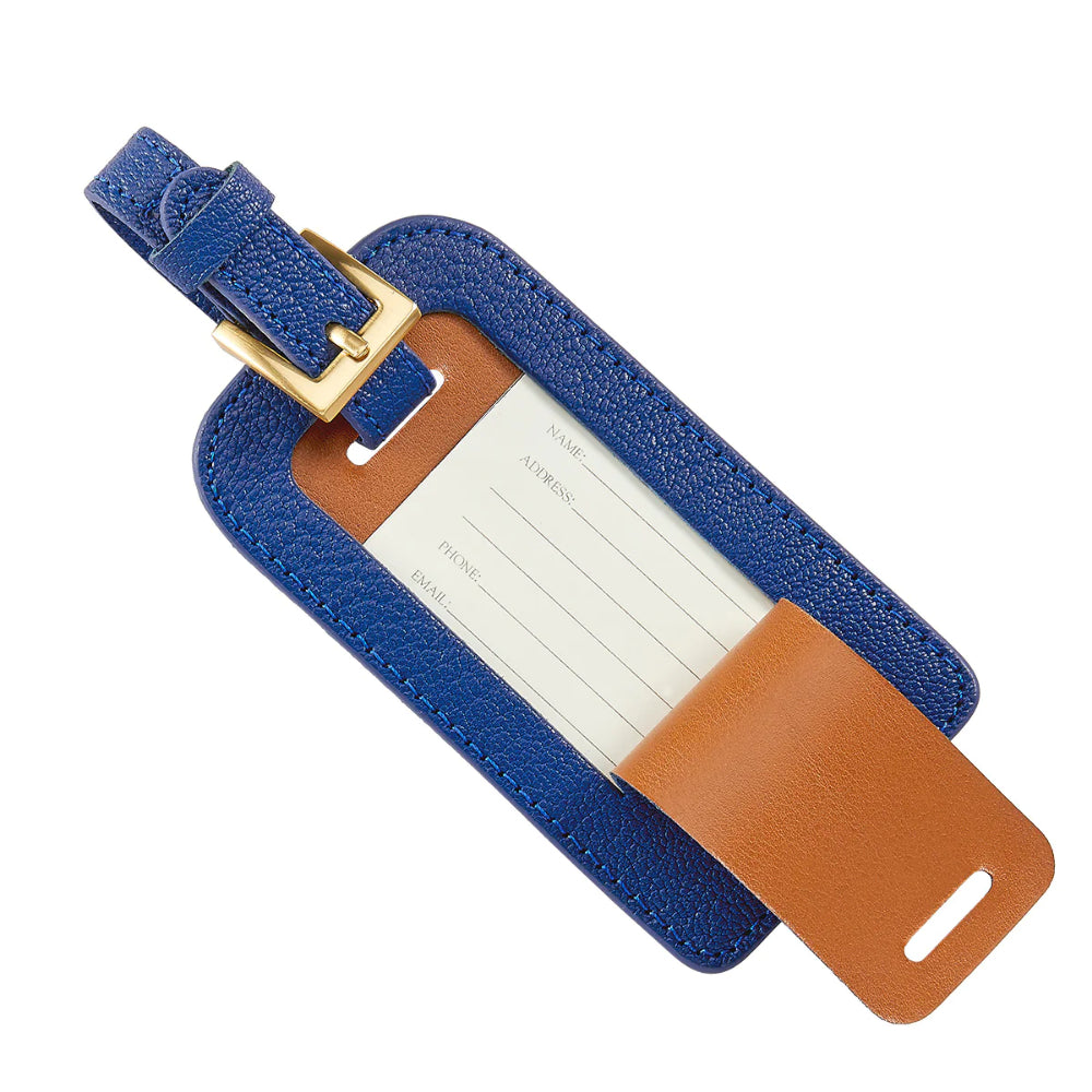 Leather Luggage Tag with Buckle