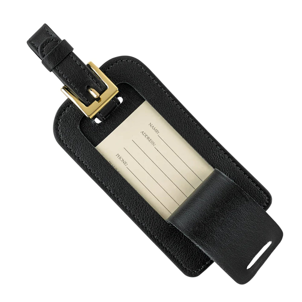 Leather Luggage Tag with Buckle