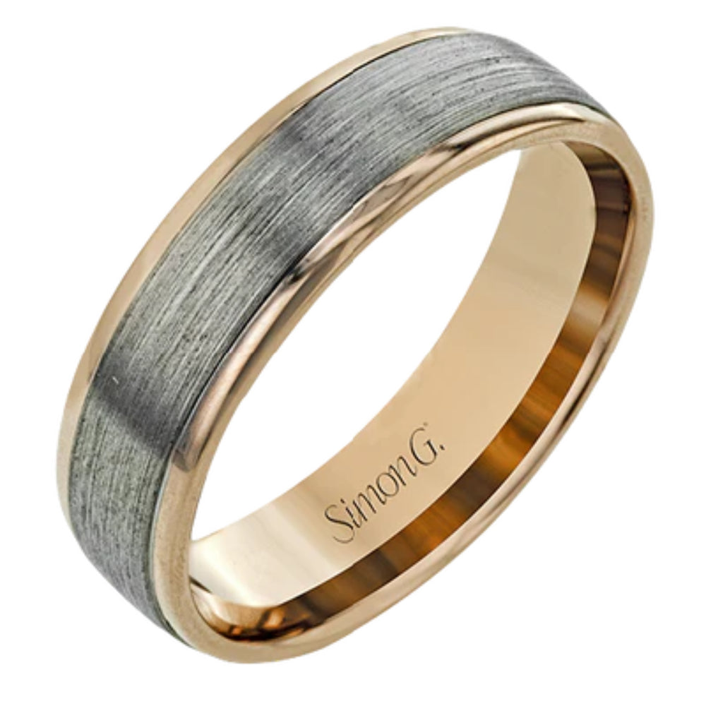 Simon G. 14k Men's Two-Tone Wedding Band 