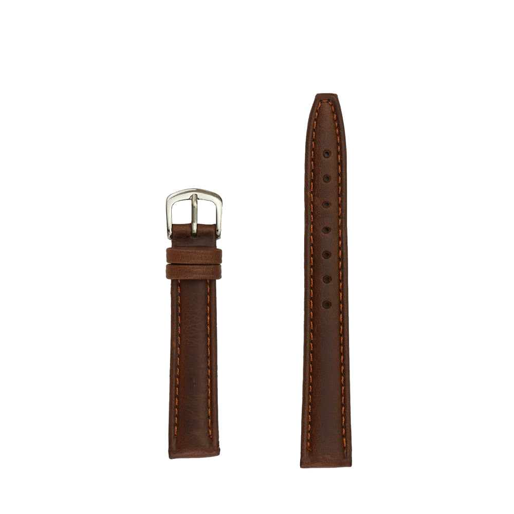 Ladies Genuine Oil-Tanned Leather Watch Band - Brown