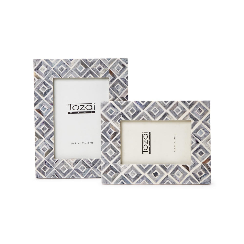 Two's Company Grey Diamond Pattern Photo Frame – Smyth Jewelers