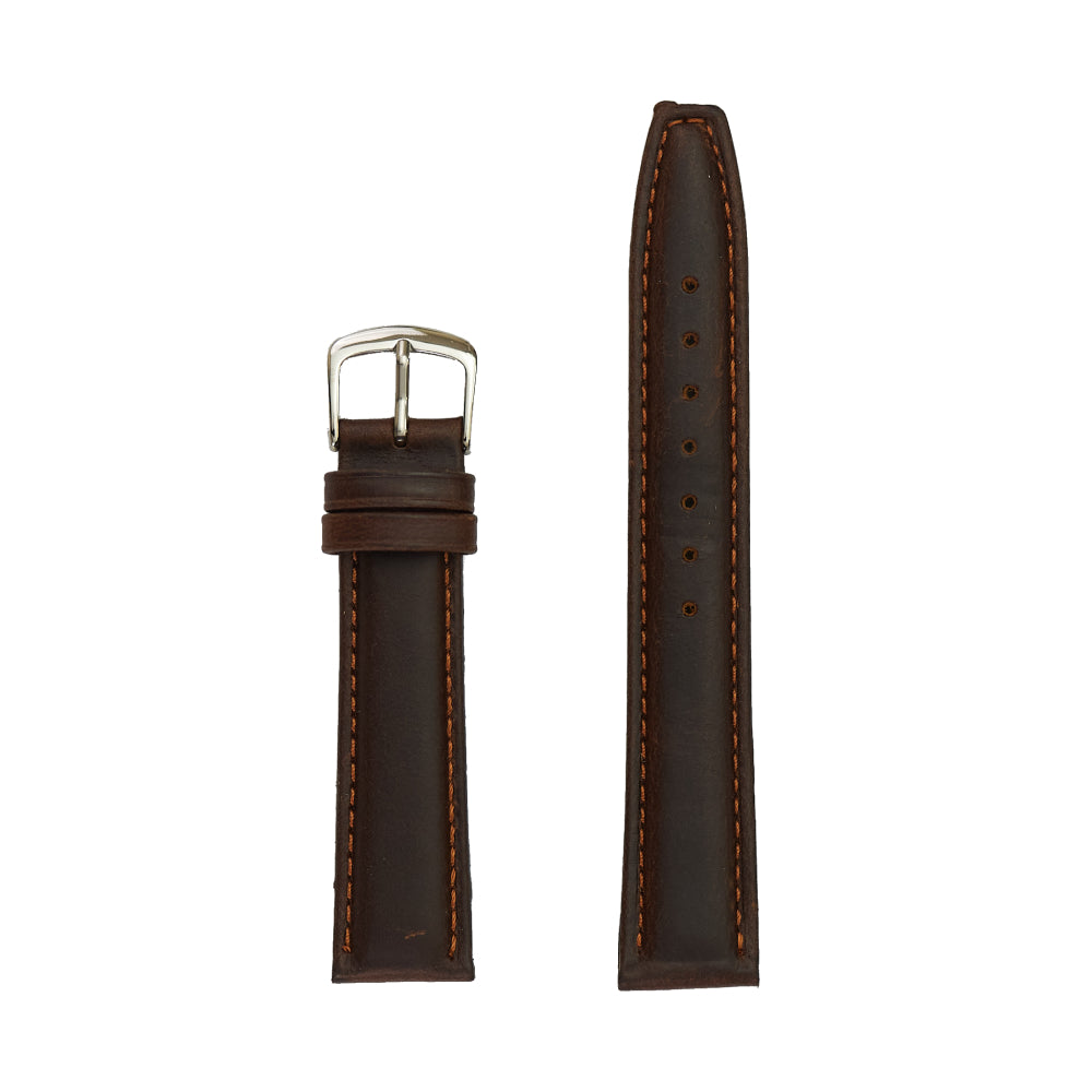 Men's Genuine Oil-Tanned Leather Watch Band - Brown