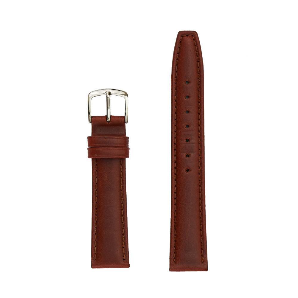 Men's Genuine Oil-Tanned Leather Watch Band - Chestnut