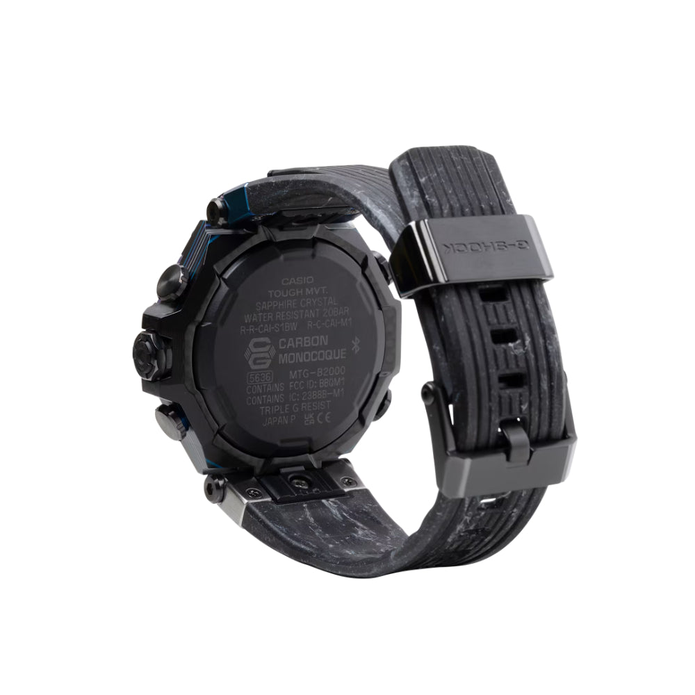 G Shock MTG-B2000 Series Solar Black Resin Watch, MTGB2000YST1