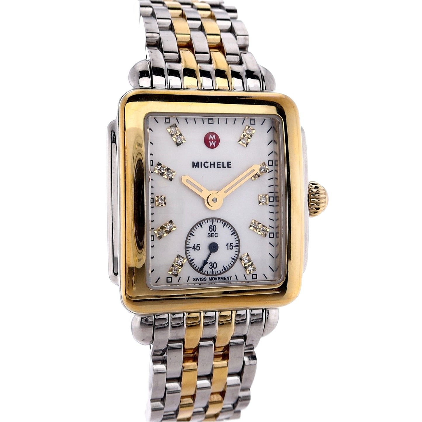 Estate Michele Deco White Mother of Pearl Dial Watch