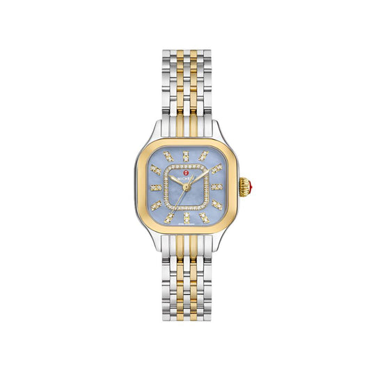 Michele Meggie Two-Tone 18K Gold-Plated Diamond Dial Watch