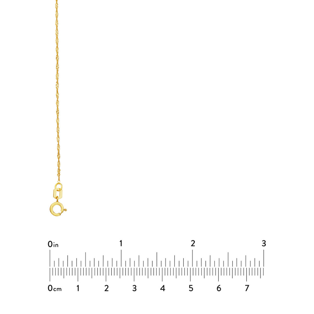 14k Gold Singapore Chain, 16"