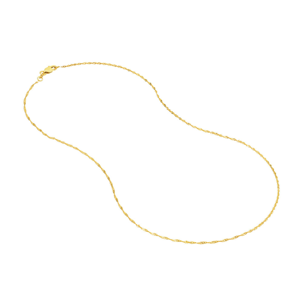 14k Gold 1.15mm Singapore Chain