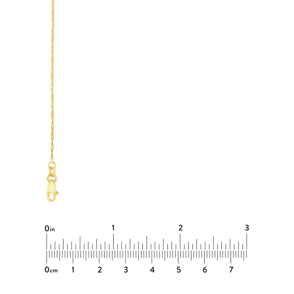 14k Gold 1.15mm Singapore Chain