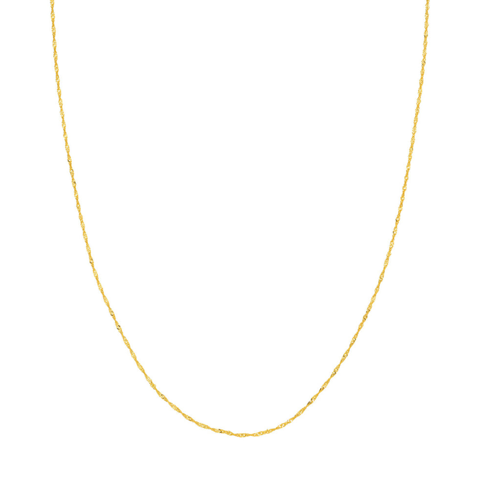 14k Gold 1.15mm Singapore Chain