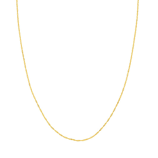 14k Gold 1.15mm Singapore Chain