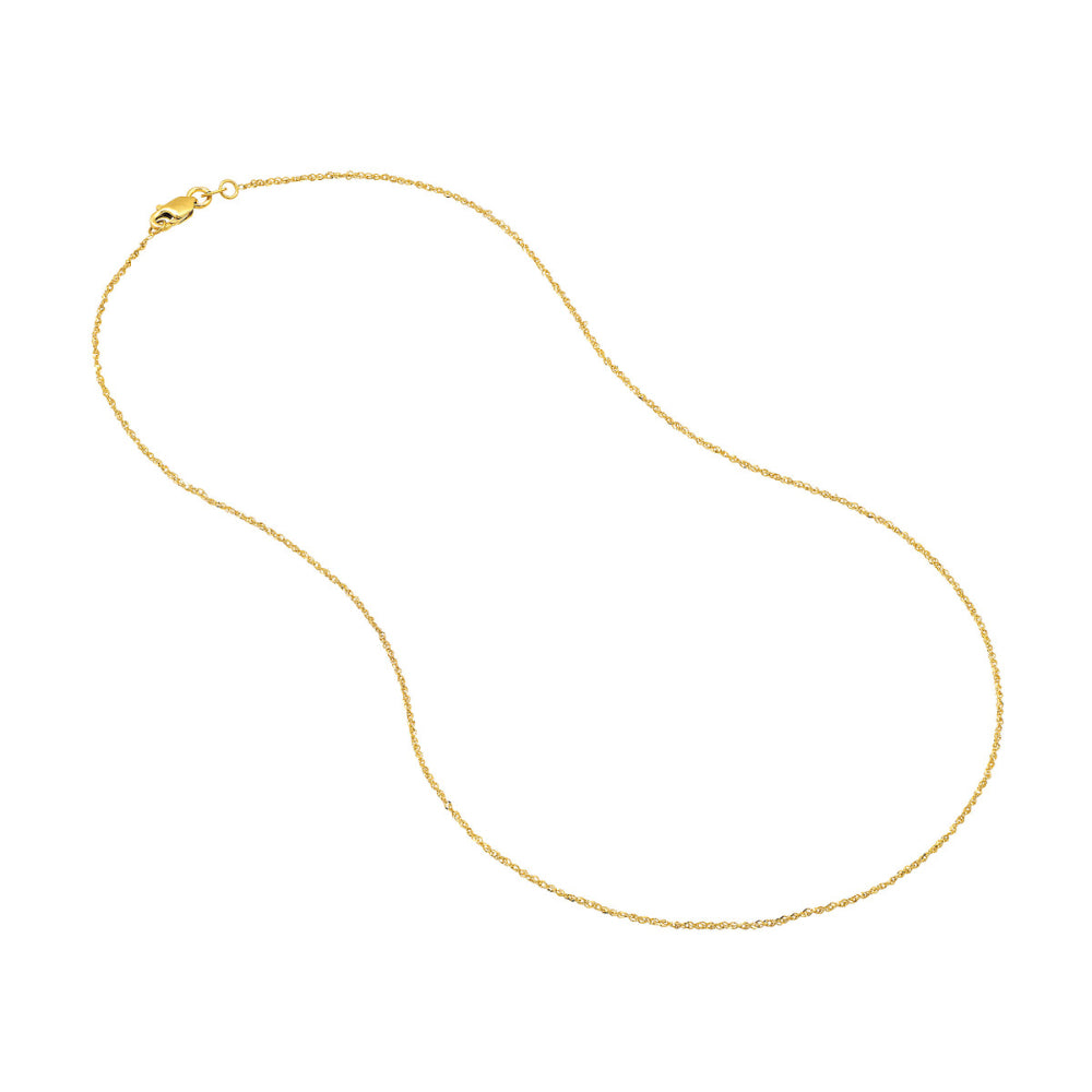 14k Gold Singapore Sparkle Chain