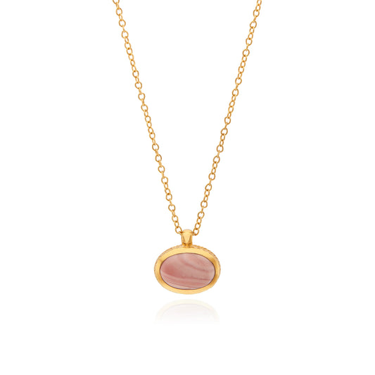 Anna Beck Small Pink Opal Pendant Necklace