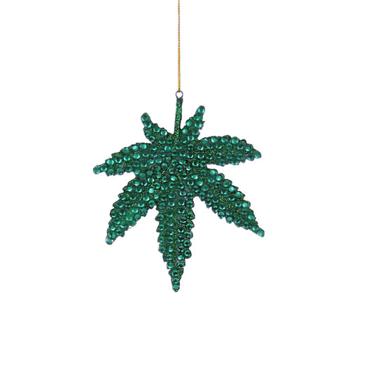 Cody Foster & Co Jeweled Leaf Ornament