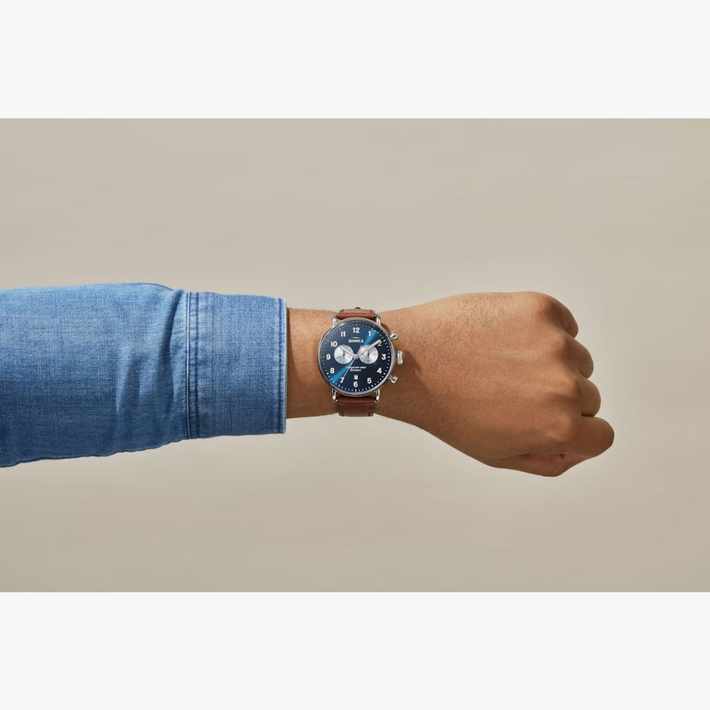 Shinola The Canfield Chrono 43mm Quartz Chronograph Watch