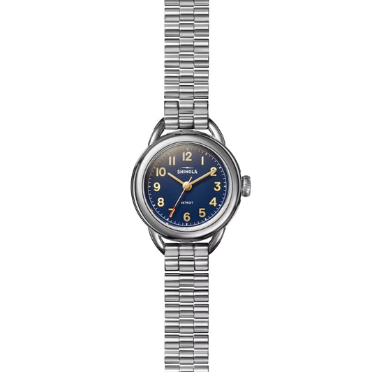 Shinola Runabout 25mm Stainless Steel, Blue Dial