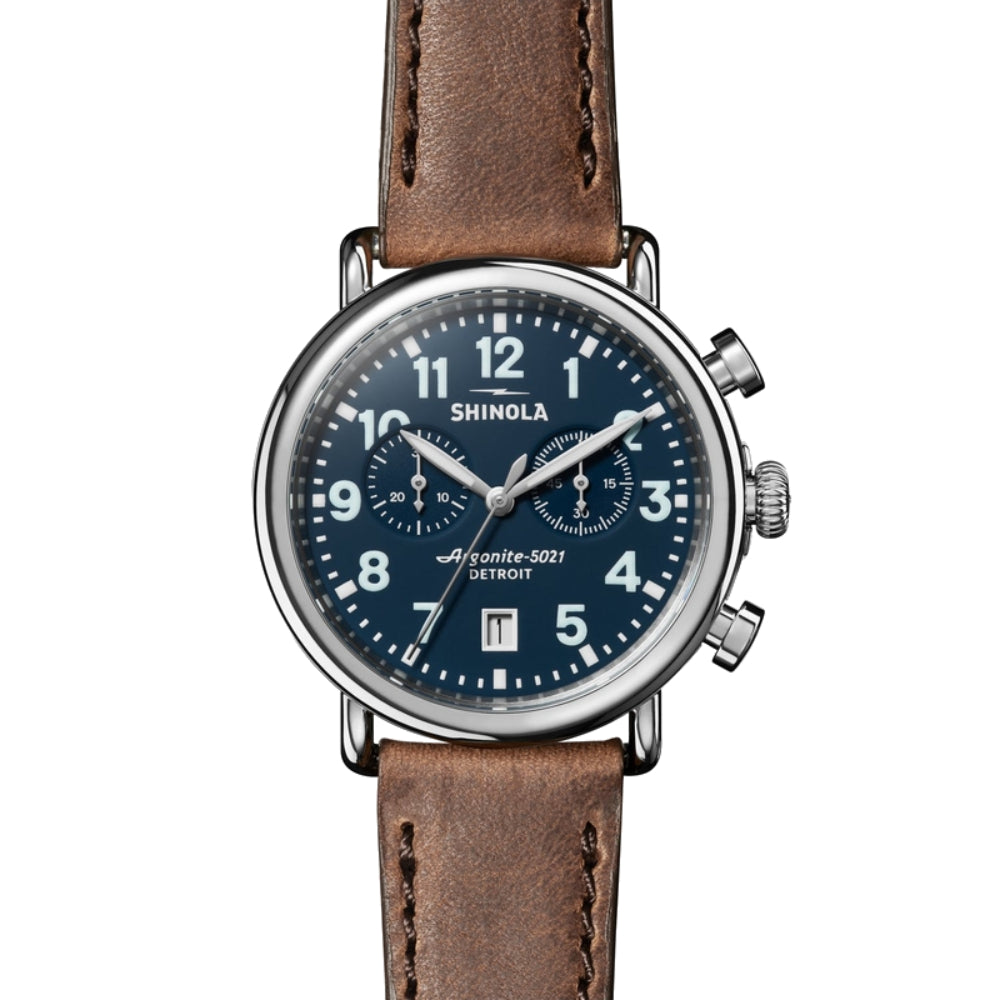 Shinola Gents 41mm Runwell Chronograph-Midnight Blue