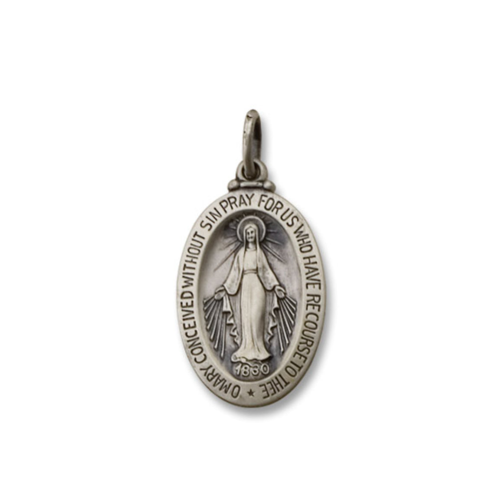 Sterling Silver Antiqued Miraculous Medal