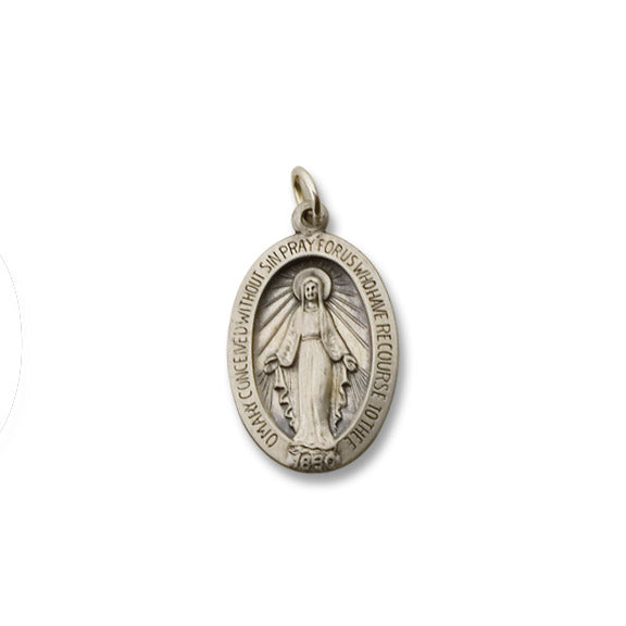 Sterling Silver Antiqued Miraculous Medal