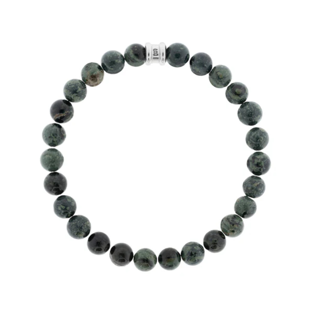 Steel & Barnett Men's 8mm Round Kambaba Bracelet