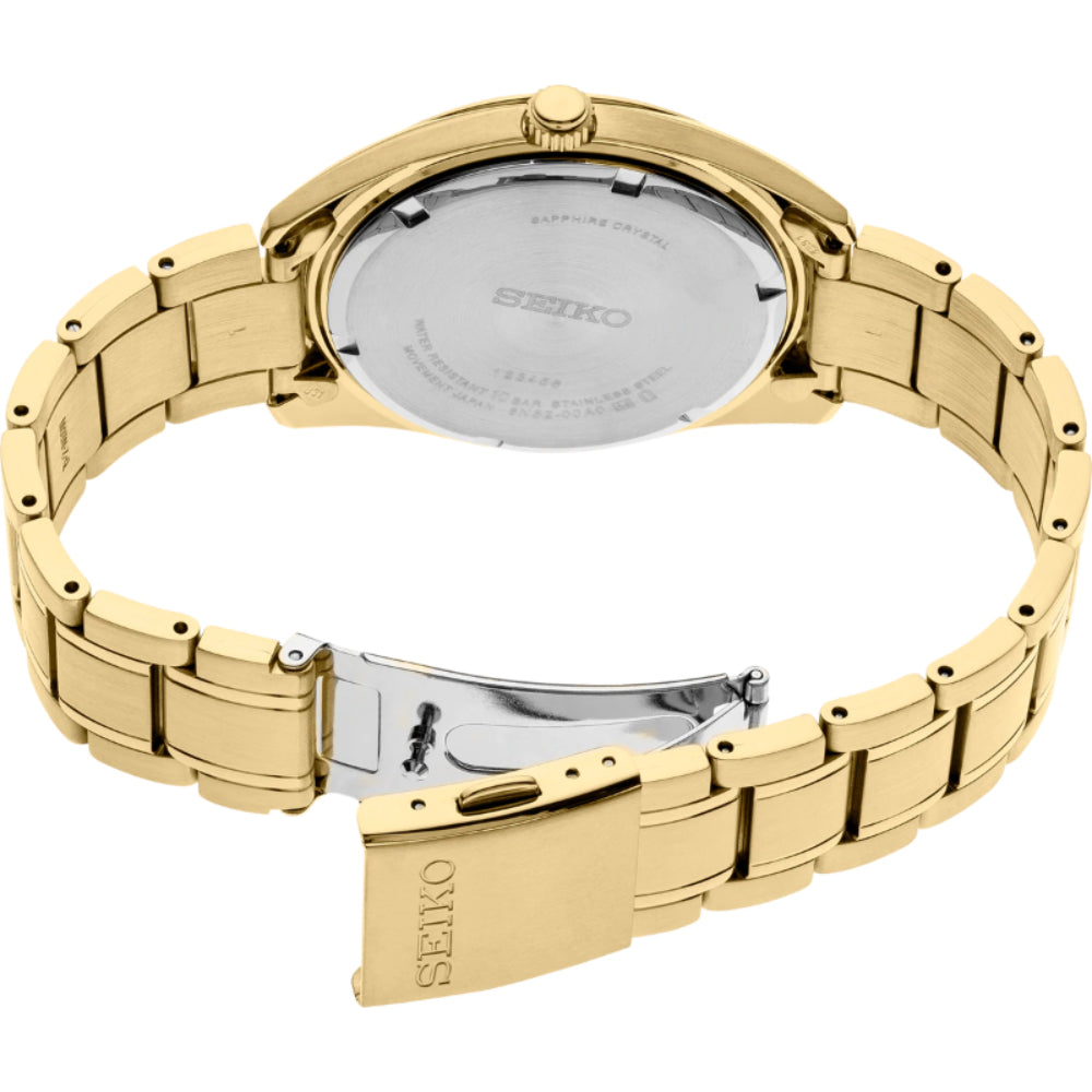 Seiko Essentials Collection Gold-Tone Stainless Steel White Dial Quartz SUR314