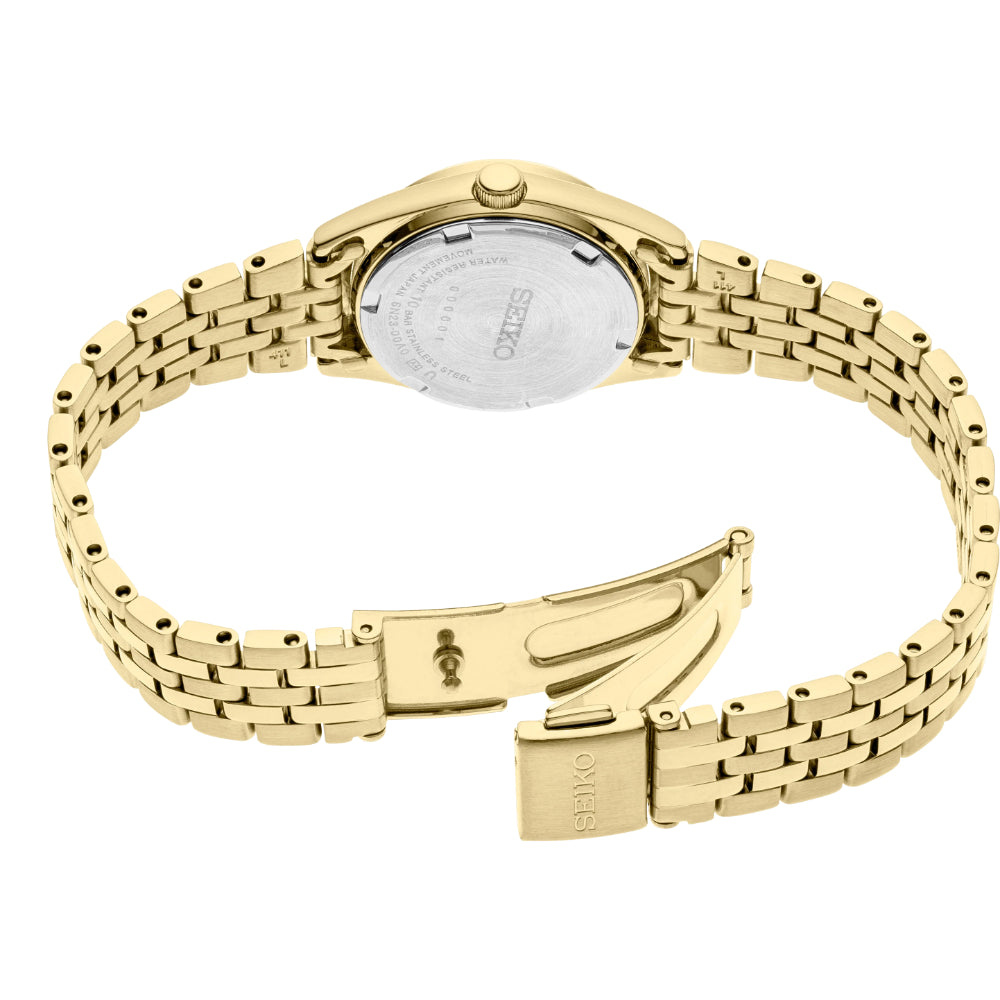 Seiko Essentials 25.5mm Gold Tone Quartz Watch