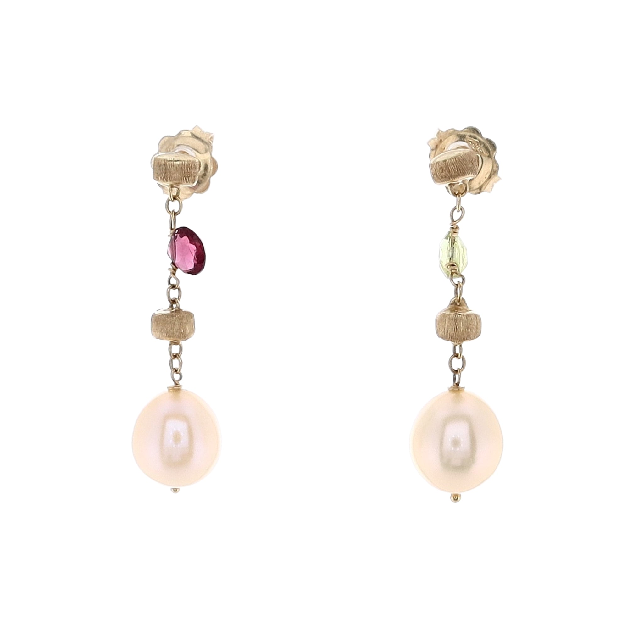 Estate Marco Bicego 18 Karat Yellow Gold Freshwater Pearl Dangle Earri ...