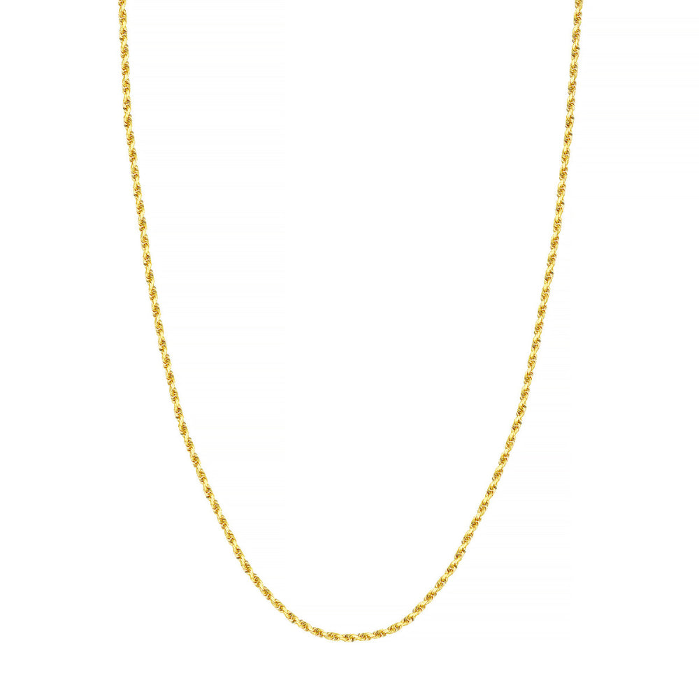 14k Gold 2.5mm Diamond Cut Rope Chain Smyth Jewelers