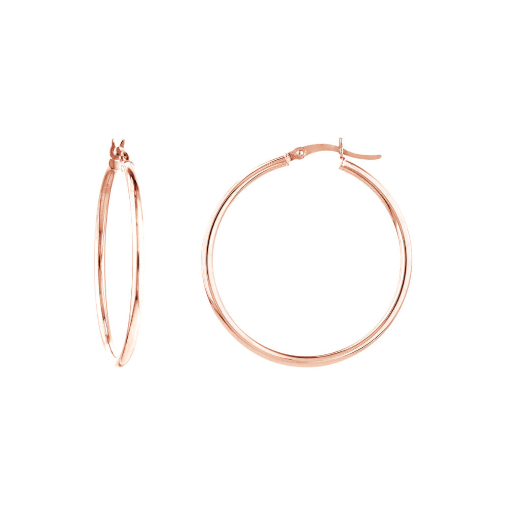 14k Rose Gold Hoop Earrings