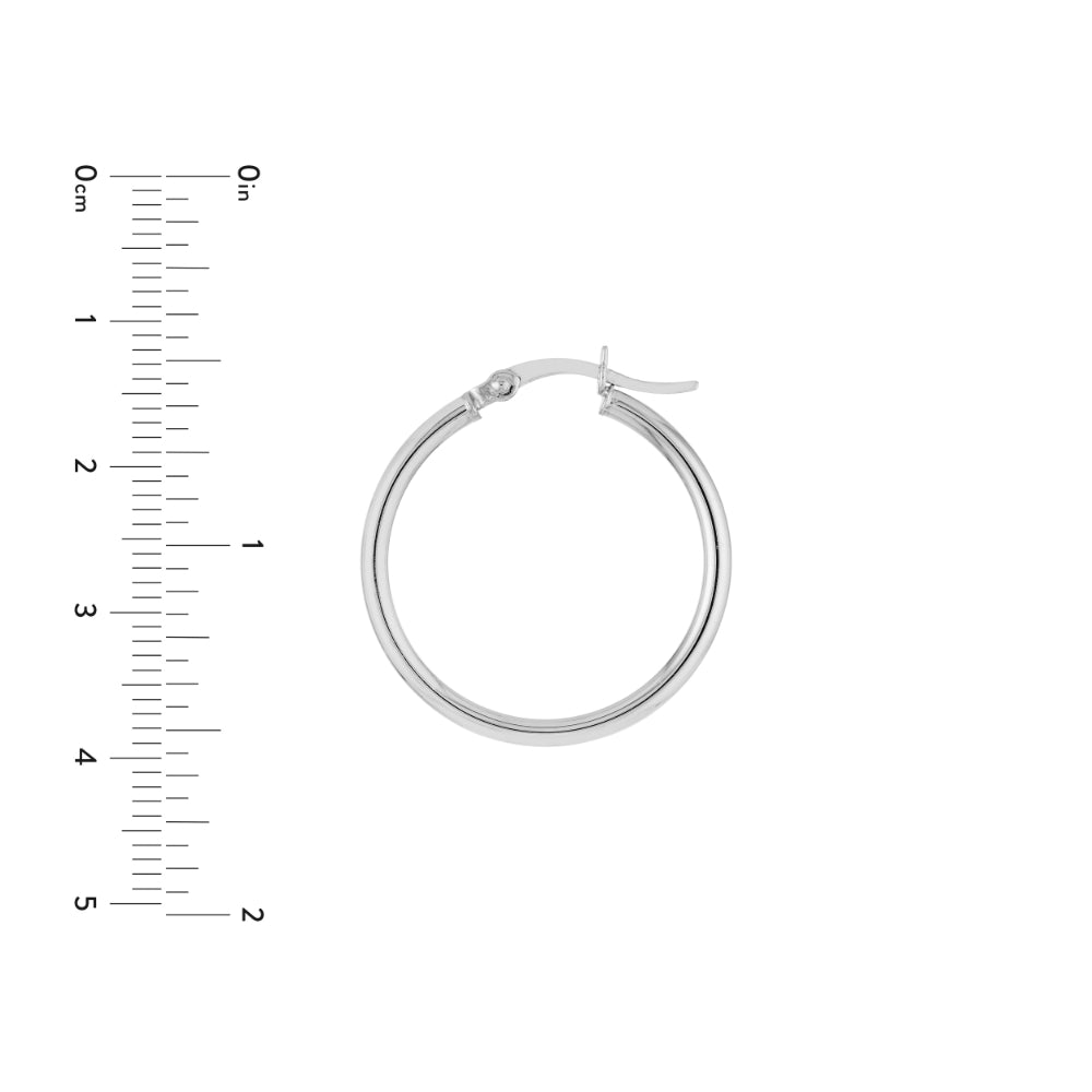 Sterling Silver Polished Hoop Earrings