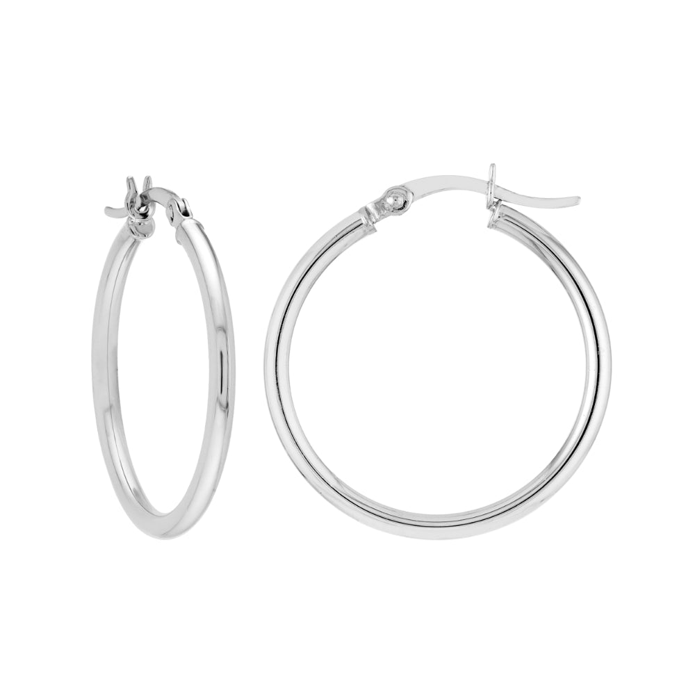 Sterling Silver Polished Hoop Earrings