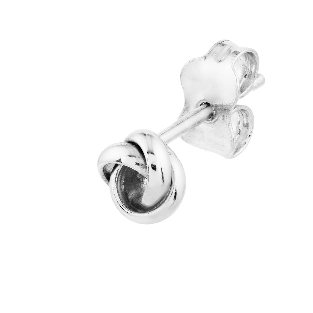 Sterling Silver 3 Loop Love Knot Studs