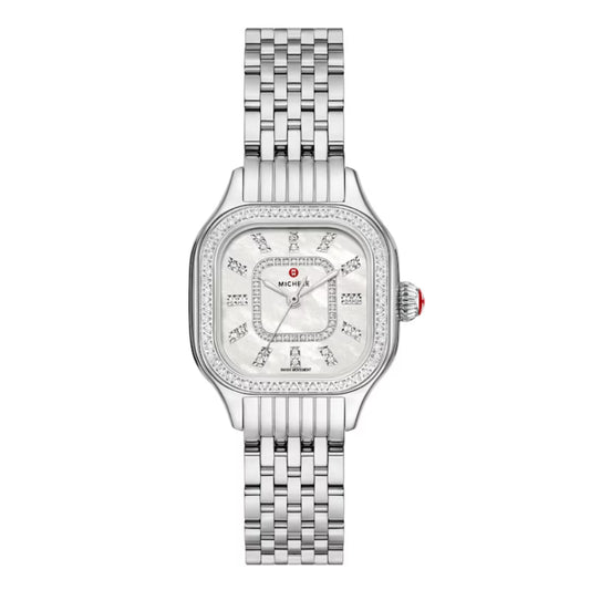 Michele Meggie Diamond Stainless Steel Watch