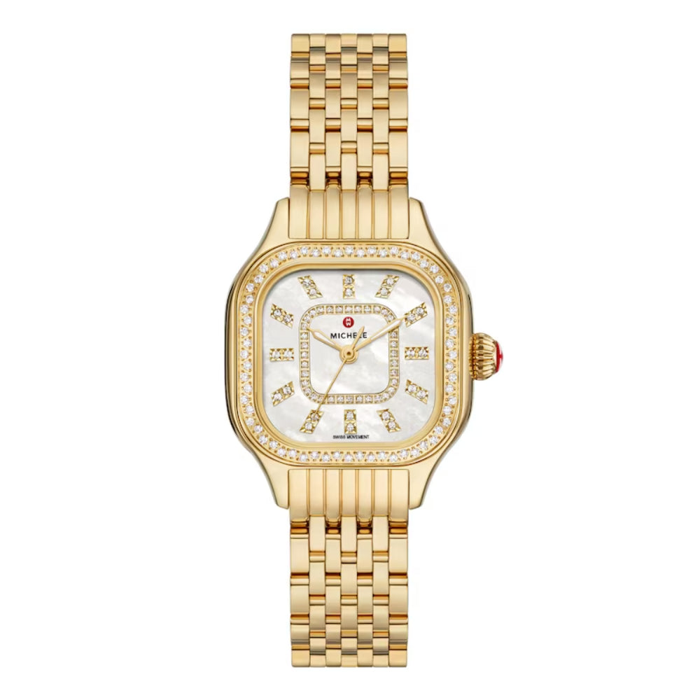 Michele Meggie Diamond Stainless Steel Watch