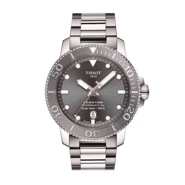 Tissot Gents Seastar 1000 Powermatic 80 Grey Dial Stainless Steel