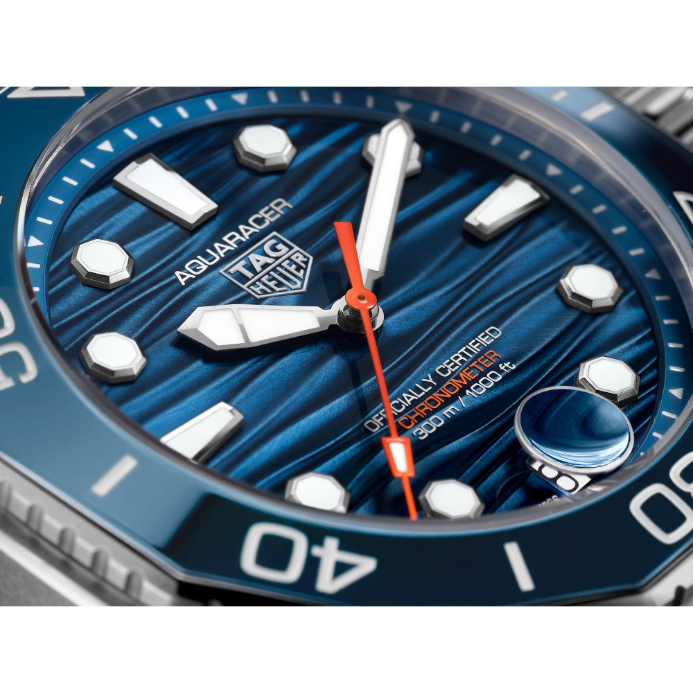 Tag Heuer 42mm Aquaracer Automatic Watch - Blue Dial & Bezel