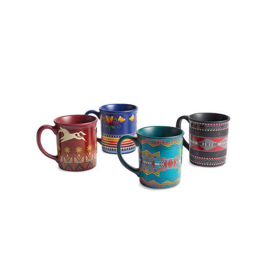 Pendleton American Indian College Fund Mugs, Set of 4