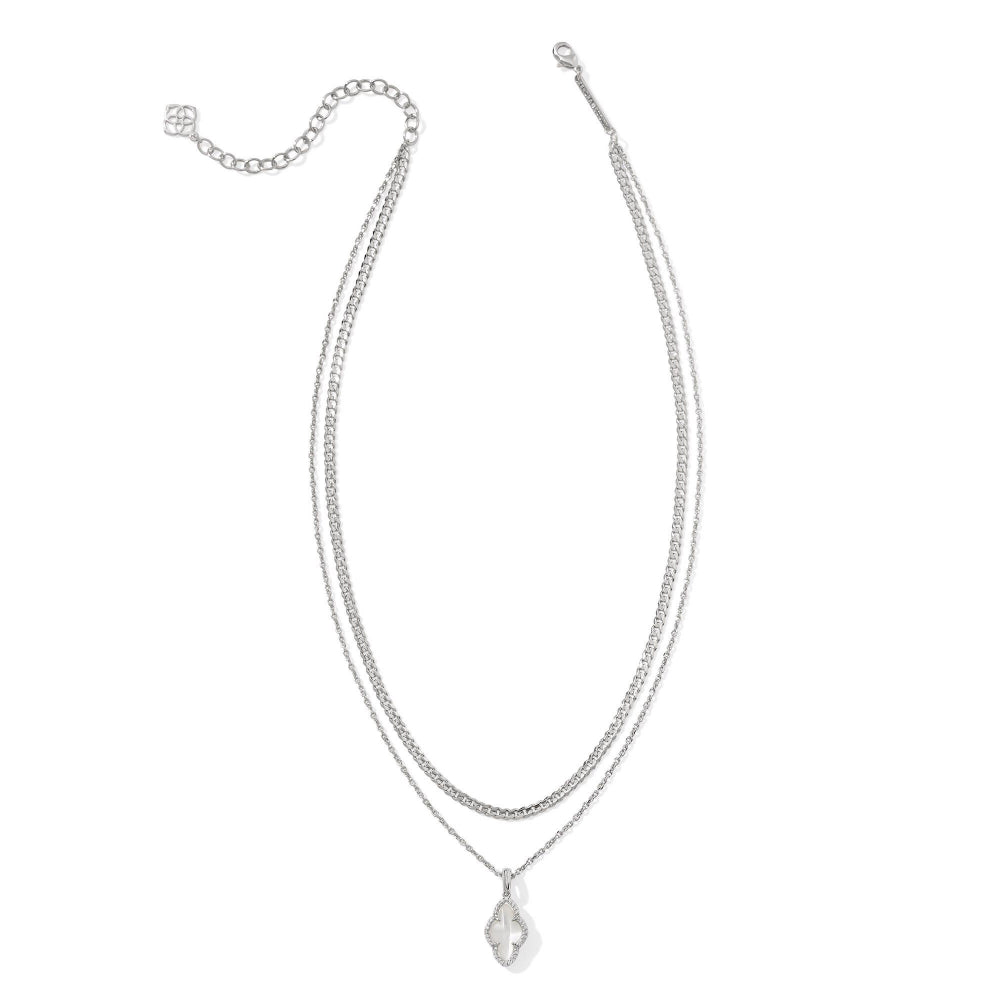 Kendra Scott Abbie Pave Frame Multi Strand Necklace