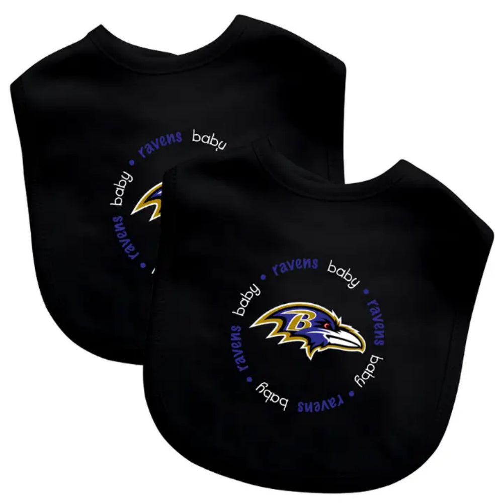 Masterpieces Puzzles Baltimore Ravens Baby Bibs 2-Pack