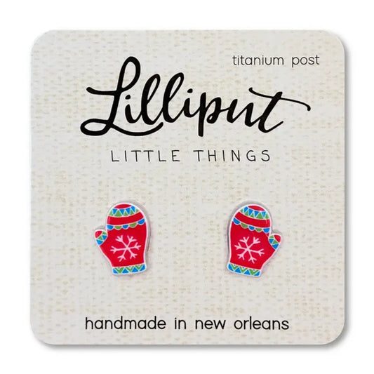 Lilliput Little Things Christmas Mitten Earrings