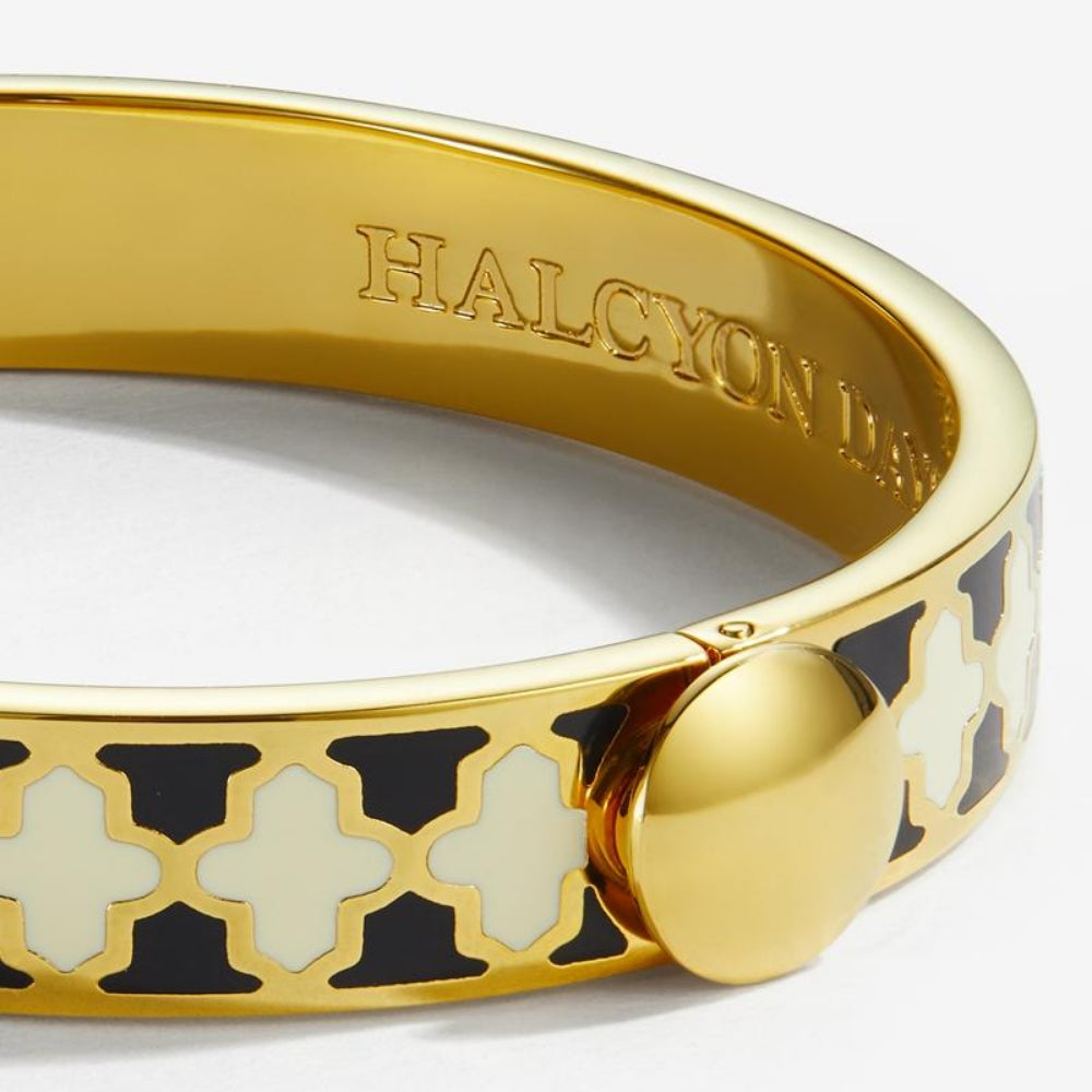 Halcyon Days 1cm Agama Gold Hinged Enamel Bangle – Smyth Jewelers