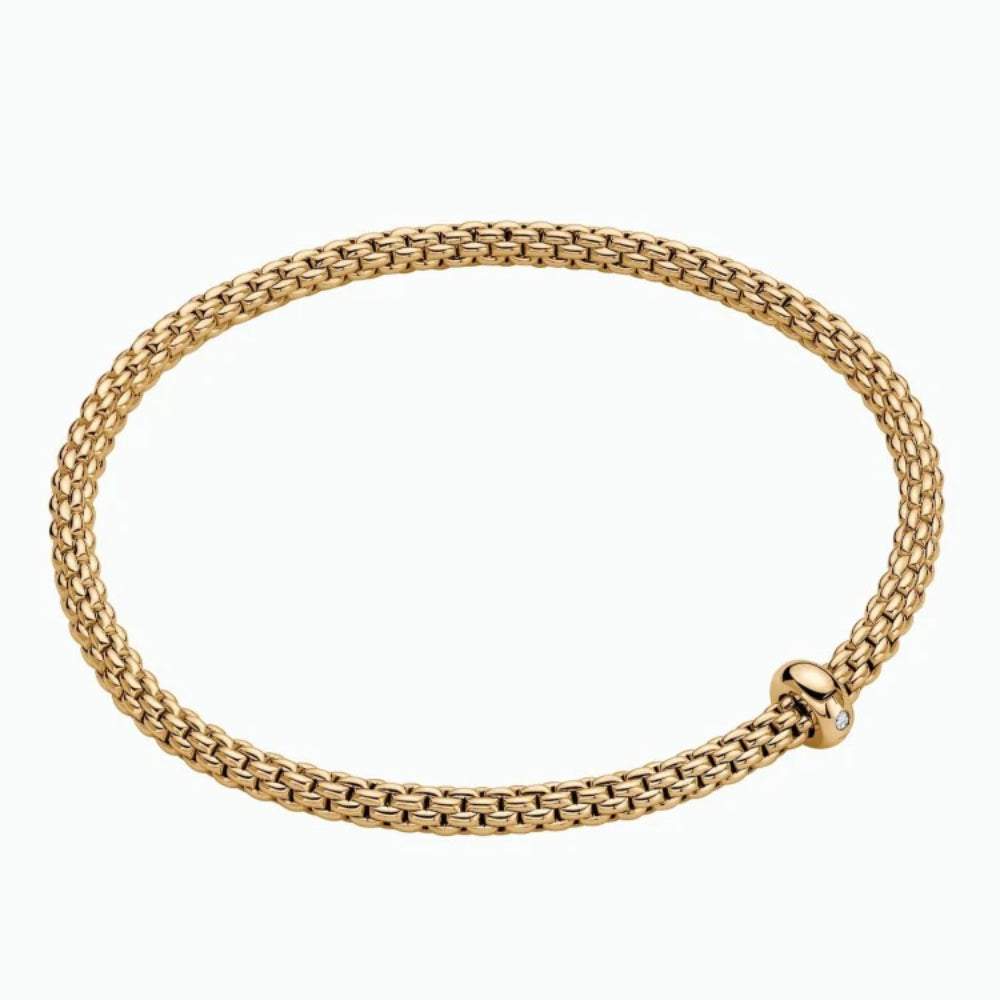 Fope 18k Prima Flex'it Bracelet with Single Diamond