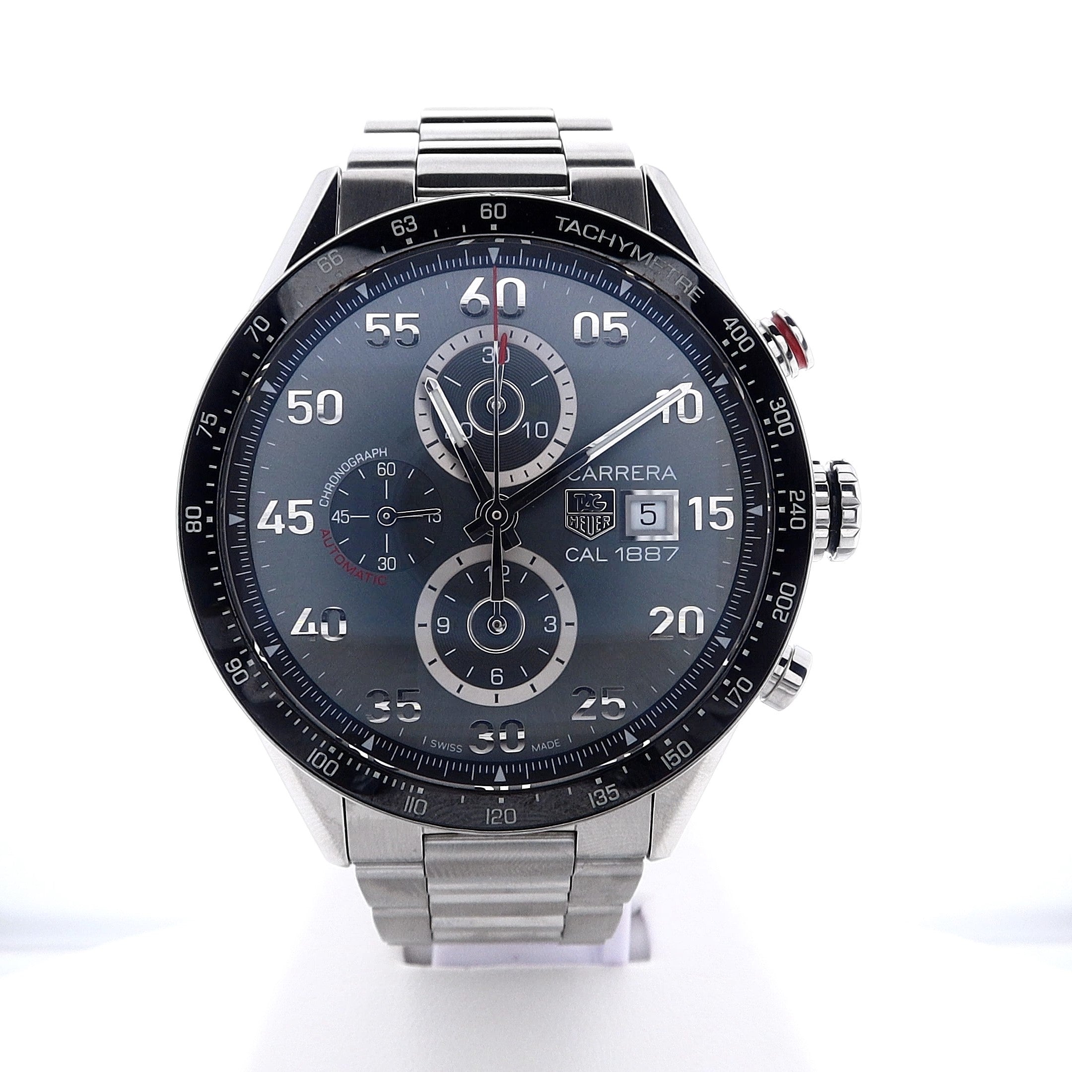 Estate Gents Tag Heuer Carrera Calibre 1887 with Grey Blue Dial in